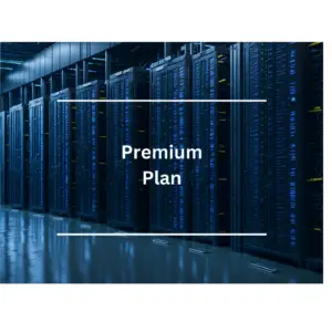 Server room with Premium Plan subscription offer