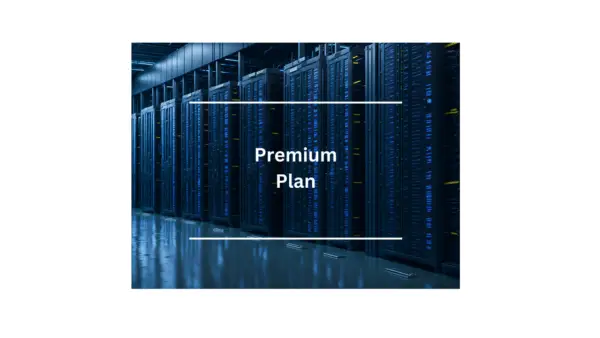 Server room with Premium Plan subscription offer