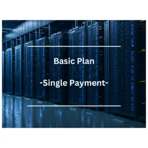 Server room with Basic Plan and Single Payment option