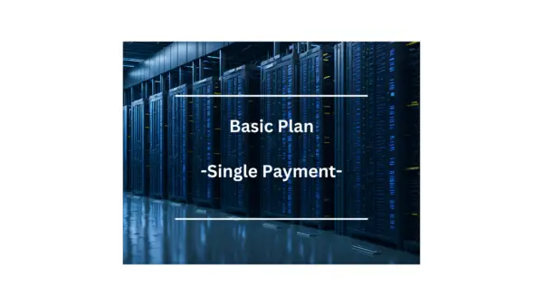 Server room with Basic Plan and Single Payment option