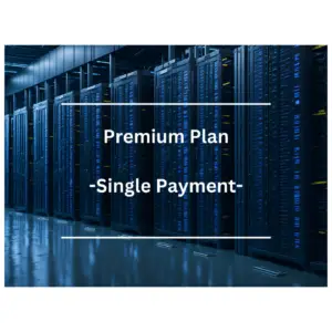 Server room with Premium Plan and Single Payment offer